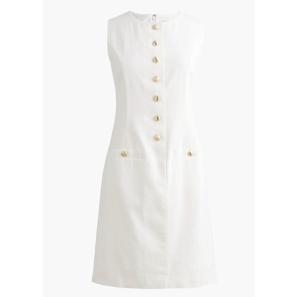 J.Crew Factory | NWT Tall Linen-Blend Button-Front Mini Dress | Sz T4